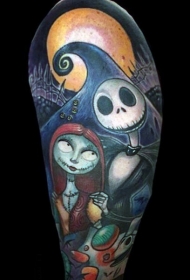 肩部圣诞节前的主题英雄纹身图片