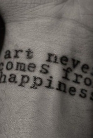 手腕艺术的英文字母纹身图案