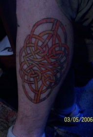 小腿凯尔特第四纪结纹身图案