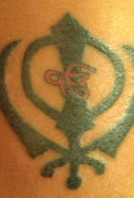 部落黑剑符号纹身图案