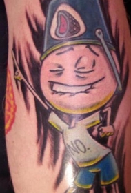可爱的彩色卡通小人纹身图案