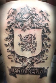 可爱的法瑞尔家庭徽章纹身图案