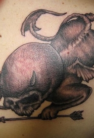 黑色恶魔天使纹身图案