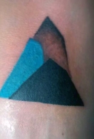 简约的五彩几何手臂纹身图案