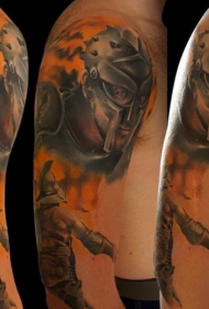 New School手臂彩色纹身图案