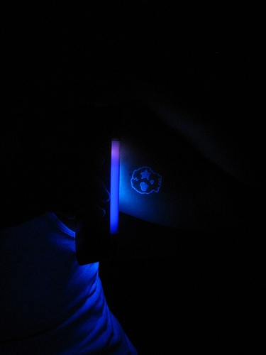 手臂骷髅星星纹身图案