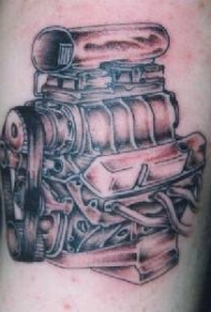 精致的汽车发动机纹身图案缩略频道推荐图