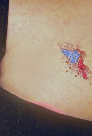 可爱的小仙女公主胸部纹身图案
