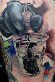 非常逼真的化学像彩色纹身图案