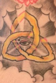 散发光芒的眼睛图腾纹身图案