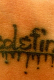 手腕字符纹身图片