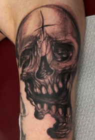 腐烂的骷髅手臂身图案