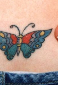 卡通画的蝴蝶纹身图案