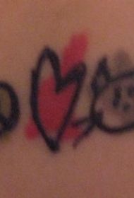 和平爱的猫纹身图案