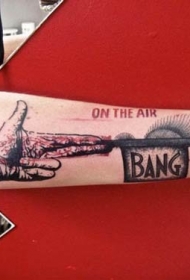 腿部PS图象处理软件风格的彩色人体手腿纹身