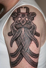 大臂海盗面具纹身图案