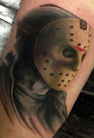 腿部彩色电影恐怖人物纹身图片