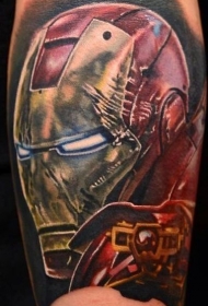 手臂彩色腐烂男子面具纹身图案