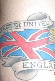 手臂爱国英格兰国旗纹身图案