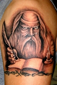 威斯曼肖像黑色纹身图案