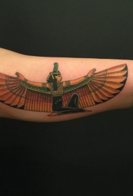 埃及女神彩色纹身图案