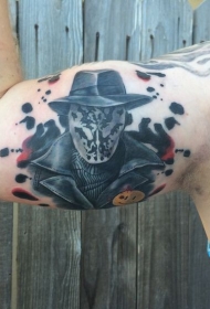 手臂新学校风格罗夏肖像纹身图案