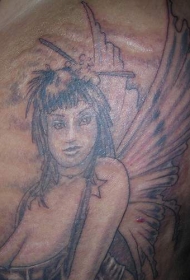 精灵黑色纹身图案