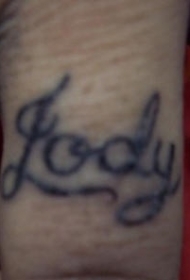 手指英文姓名纹身图案