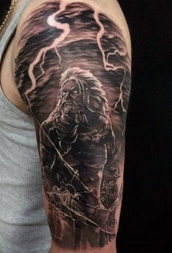 胳膊神秘的恶魔战士半袖纹身图案缩略频道推荐图