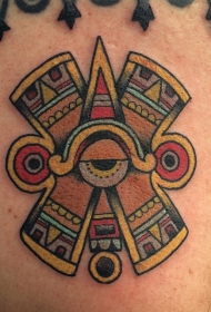 彩色肩部古代神秘墙标志纹身图片