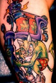 绿色恶魔纹身图案