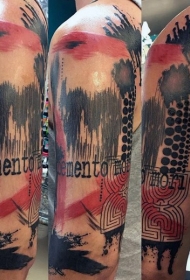 PS图象处理软件风格的彩色饰品字母纹身