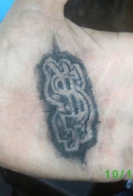 黑色风格美元符号纹身图案