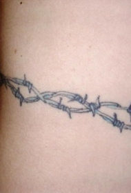 手臂双螺旋铁丝网纹身图案