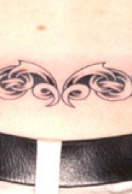 腰部凯尔特部落图腾纹身图案
