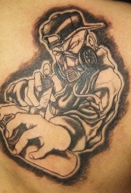 涂鸦艺术家肖像纹身图案