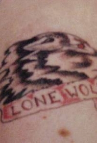 手臂小狼纹身图案