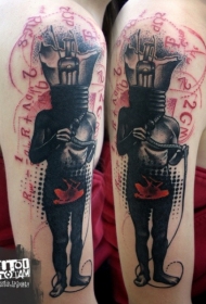 PS图象处理软件风格神秘人物纹身图案