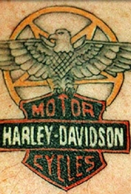 老鹰哈雷戴维森标志纹身图案
