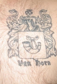 车角徽章图腾纹身图案