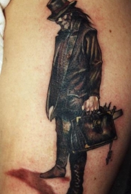 男爵恶魔逼真的纹身图案