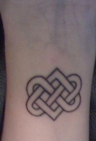 手腕凯尔特结简约纹身图案