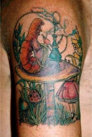 爱丽丝卡通世界彩绘纹身图案