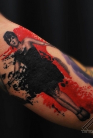 PS图象处理软件风格的彩色性感女人纹身图案