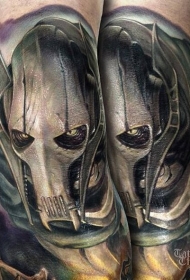 彩色星战机器人将军纹身图案