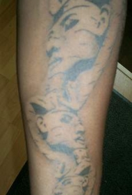 埃及法老石雕塑纹身图案