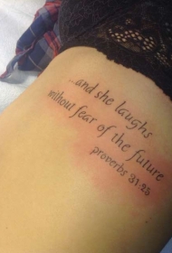 乐观的宗教主题英文字母谚语纹身