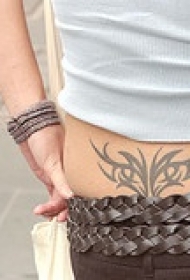 腰部部落图腾纹身图案