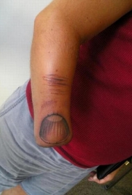 手臂个性搞笑原创失踪手纹身