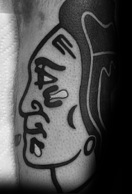 卡通印度人脸部纹身图案